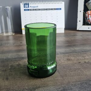 Upcycled Jameson Green Whiskey Tumbler
