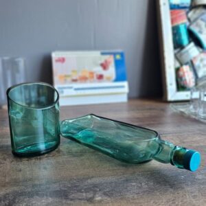 Slumped Bottle Serving Tray (Kiln Formed)