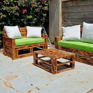 Rustic Reclaimed Pallet Outdoor Lounge Set