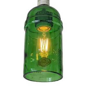 Upcycled Tanqueray Green Gin Bottle Pendant Light